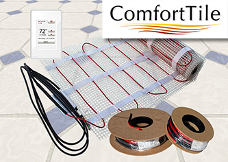 ComfortTile floor heating mats and cable in lengths.
