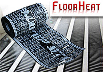 FloorHeat low-voltage radiant floor heating system.