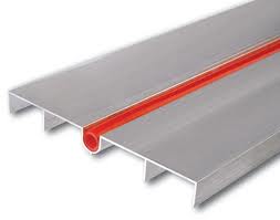 Lightweight, aluminum RauPanel for hydronic floor heating system.
